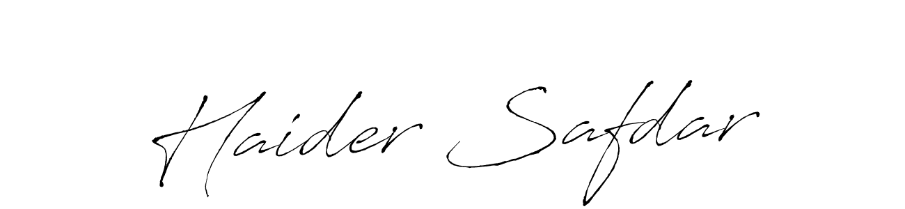 How to make Haider Safdar name signature. Use Antro_Vectra style for creating short signs online. This is the latest handwritten sign. Haider Safdar signature style 6 images and pictures png