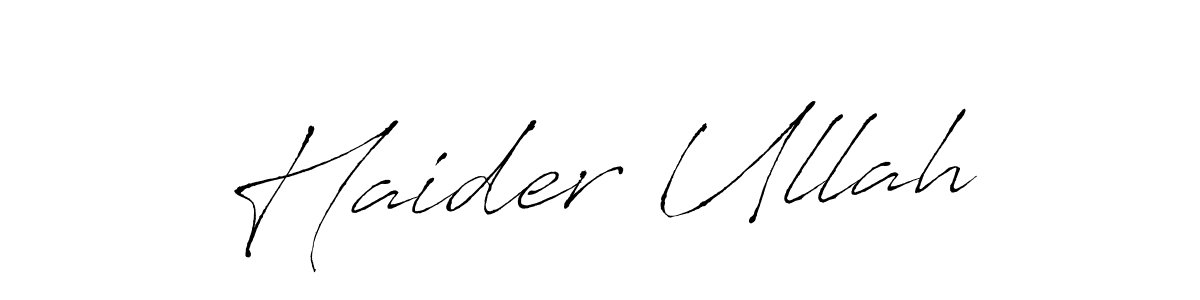 Create a beautiful signature design for name Haider Ullah. With this signature (Antro_Vectra) fonts, you can make a handwritten signature for free. Haider Ullah signature style 6 images and pictures png