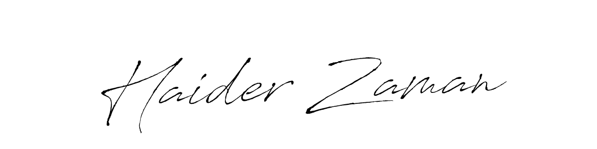 Create a beautiful signature design for name Haider Zaman. With this signature (Antro_Vectra) fonts, you can make a handwritten signature for free. Haider Zaman signature style 6 images and pictures png