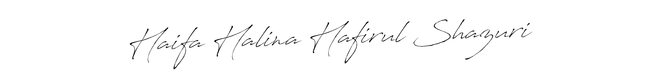 This is the best signature style for the Haifa Halina Hafirul Shazuri name. Also you like these signature font (Antro_Vectra). Mix name signature. Haifa Halina Hafirul Shazuri signature style 6 images and pictures png