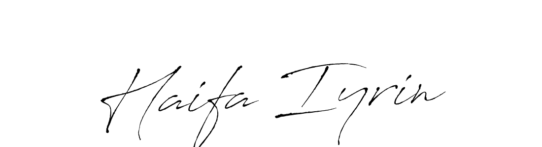 Design your own signature with our free online signature maker. With this signature software, you can create a handwritten (Antro_Vectra) signature for name Haifa Iyrin. Haifa Iyrin signature style 6 images and pictures png