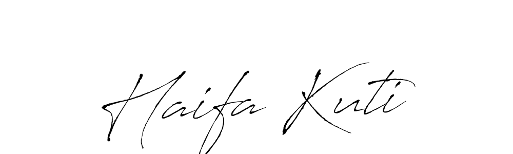 Antro_Vectra is a professional signature style that is perfect for those who want to add a touch of class to their signature. It is also a great choice for those who want to make their signature more unique. Get Haifa Kuti name to fancy signature for free. Haifa Kuti signature style 6 images and pictures png