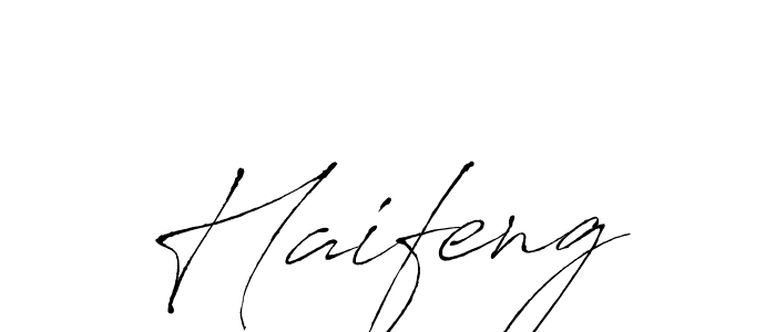How to make Haifeng signature? Antro_Vectra is a professional autograph style. Create handwritten signature for Haifeng name. Haifeng signature style 6 images and pictures png