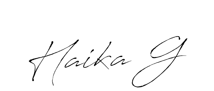 How to make Haika G signature? Antro_Vectra is a professional autograph style. Create handwritten signature for Haika G name. Haika G signature style 6 images and pictures png