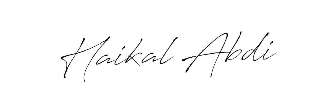 Create a beautiful signature design for name Haikal Abdi. With this signature (Antro_Vectra) fonts, you can make a handwritten signature for free. Haikal Abdi signature style 6 images and pictures png