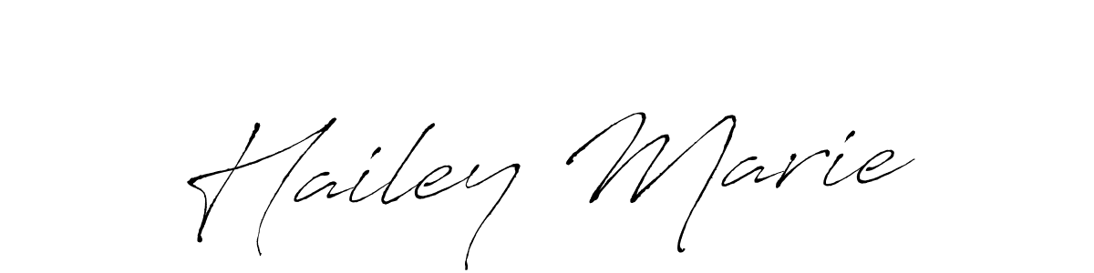 How to make Hailey Marie name signature. Use Antro_Vectra style for creating short signs online. This is the latest handwritten sign. Hailey Marie signature style 6 images and pictures png