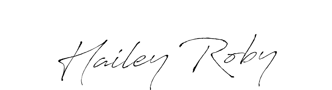 Hailey Roby stylish signature style. Best Handwritten Sign (Antro_Vectra) for my name. Handwritten Signature Collection Ideas for my name Hailey Roby. Hailey Roby signature style 6 images and pictures png