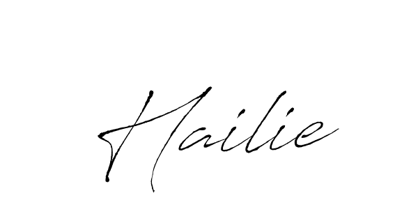 Design your own signature with our free online signature maker. With this signature software, you can create a handwritten (Antro_Vectra) signature for name Hailie. Hailie signature style 6 images and pictures png
