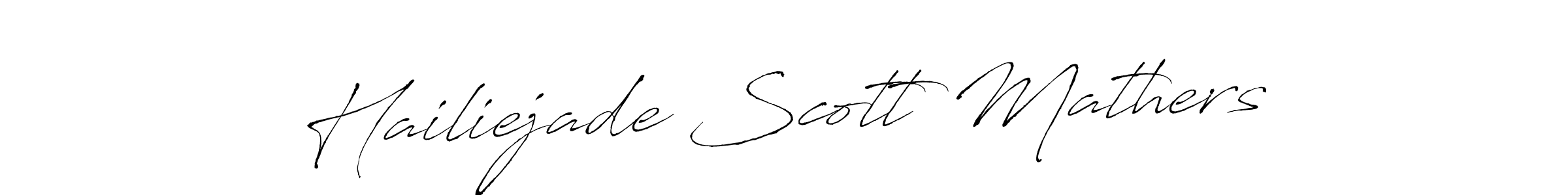 Make a beautiful signature design for name Hailiejade Scott Mathers. With this signature (Antro_Vectra) style, you can create a handwritten signature for free. Hailiejade Scott Mathers signature style 6 images and pictures png
