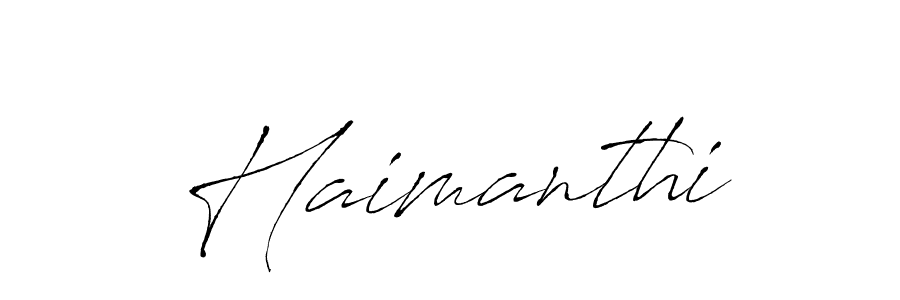 if you are searching for the best signature style for your name Haimanthi. so please give up your signature search. here we have designed multiple signature styles  using Antro_Vectra. Haimanthi signature style 6 images and pictures png
