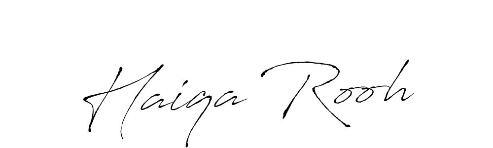 It looks lik you need a new signature style for name Haiqa Rooh. Design unique handwritten (Antro_Vectra) signature with our free signature maker in just a few clicks. Haiqa Rooh signature style 6 images and pictures png