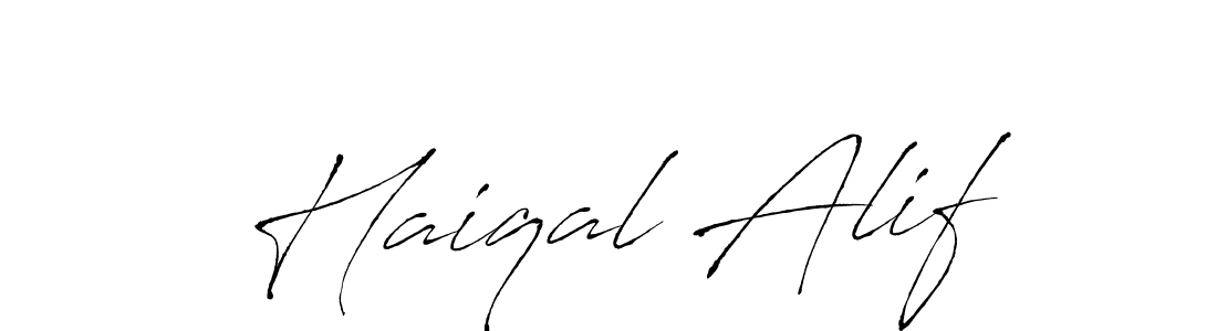 This is the best signature style for the Haiqal Alif name. Also you like these signature font (Antro_Vectra). Mix name signature. Haiqal Alif signature style 6 images and pictures png