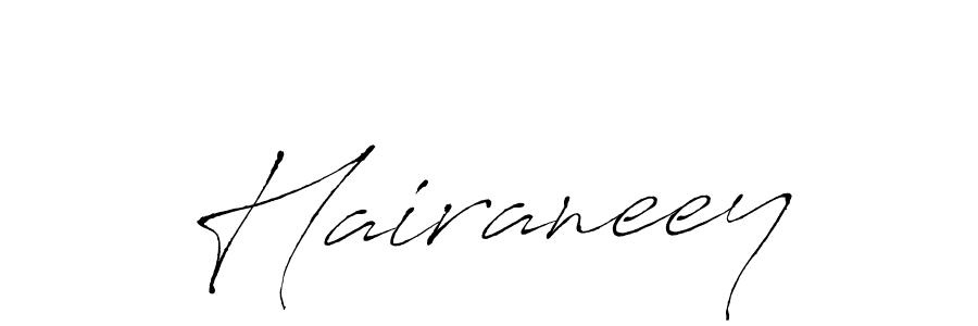 Make a beautiful signature design for name Hairaneey. With this signature (Antro_Vectra) style, you can create a handwritten signature for free. Hairaneey signature style 6 images and pictures png