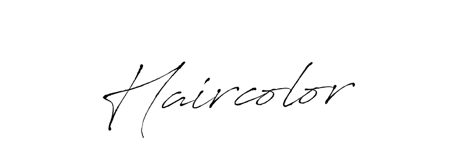 Use a signature maker to create a handwritten signature online. With this signature software, you can design (Antro_Vectra) your own signature for name Haircolor. Haircolor signature style 6 images and pictures png