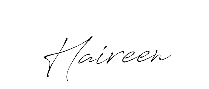 Make a beautiful signature design for name Haireen. With this signature (Antro_Vectra) style, you can create a handwritten signature for free. Haireen signature style 6 images and pictures png