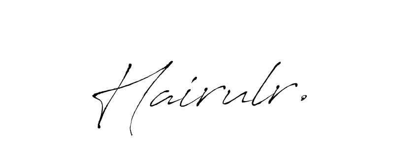 How to make Hairulr. name signature. Use Antro_Vectra style for creating short signs online. This is the latest handwritten sign. Hairulr. signature style 6 images and pictures png