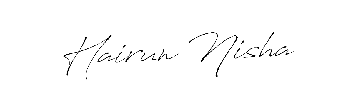 Make a beautiful signature design for name Hairun Nisha. With this signature (Antro_Vectra) style, you can create a handwritten signature for free. Hairun Nisha signature style 6 images and pictures png
