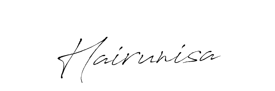 if you are searching for the best signature style for your name Hairunisa. so please give up your signature search. here we have designed multiple signature styles  using Antro_Vectra. Hairunisa signature style 6 images and pictures png