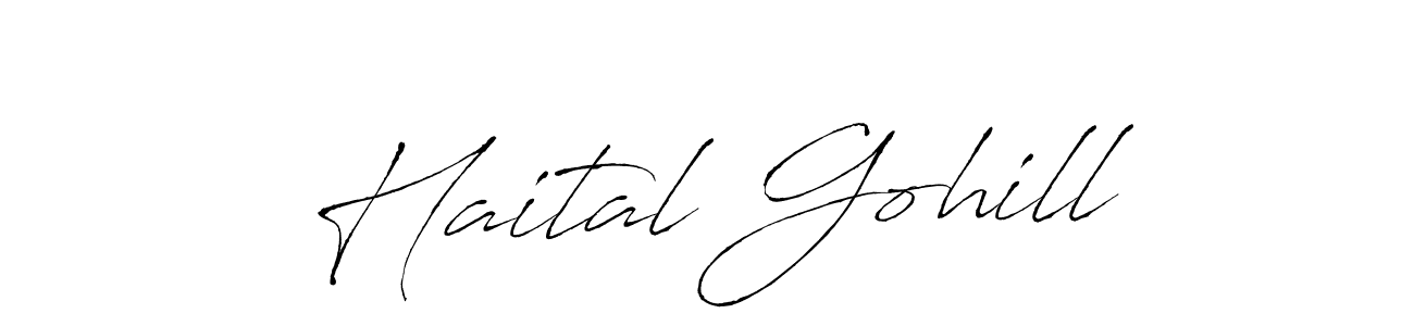 Make a beautiful signature design for name Haital Gohill. Use this online signature maker to create a handwritten signature for free. Haital Gohill signature style 6 images and pictures png