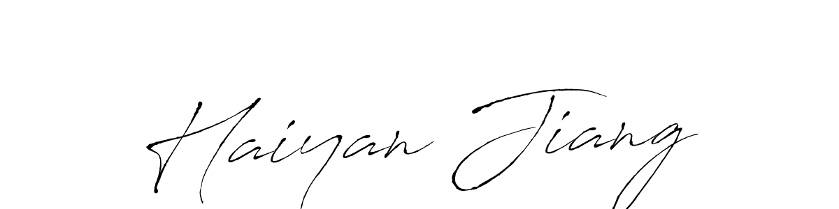 Create a beautiful signature design for name Haiyan Jiang. With this signature (Antro_Vectra) fonts, you can make a handwritten signature for free. Haiyan Jiang signature style 6 images and pictures png