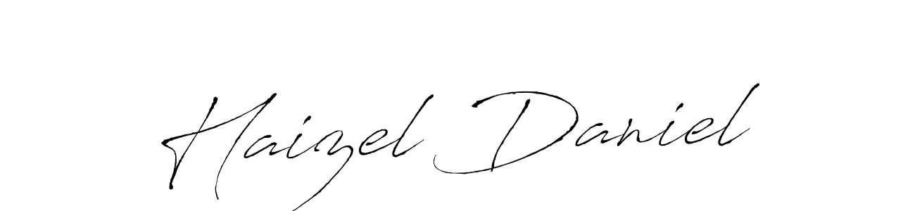 The best way (Antro_Vectra) to make a short signature is to pick only two or three words in your name. The name Haizel Daniel include a total of six letters. For converting this name. Haizel Daniel signature style 6 images and pictures png