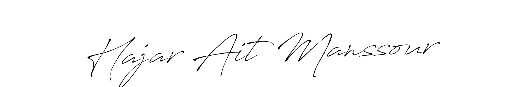 Make a beautiful signature design for name Hajar Ait Manssour. With this signature (Antro_Vectra) style, you can create a handwritten signature for free. Hajar Ait Manssour signature style 6 images and pictures png