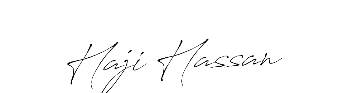 Design your own signature with our free online signature maker. With this signature software, you can create a handwritten (Antro_Vectra) signature for name Haji Hassan. Haji Hassan signature style 6 images and pictures png