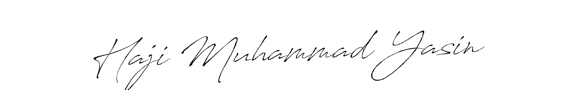 Also we have Haji Muhammad Yasin name is the best signature style. Create professional handwritten signature collection using Antro_Vectra autograph style. Haji Muhammad Yasin signature style 6 images and pictures png