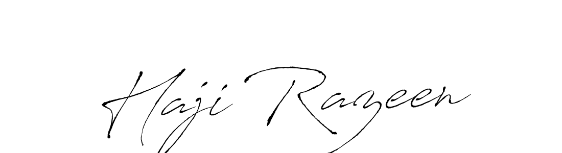 Also we have Haji Razeen name is the best signature style. Create professional handwritten signature collection using Antro_Vectra autograph style. Haji Razeen signature style 6 images and pictures png