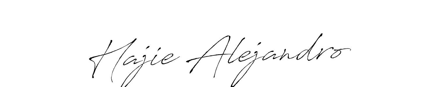 Make a beautiful signature design for name Hajie Alejandro. With this signature (Antro_Vectra) style, you can create a handwritten signature for free. Hajie Alejandro signature style 6 images and pictures png