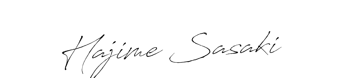 Create a beautiful signature design for name Hajime Sasaki. With this signature (Antro_Vectra) fonts, you can make a handwritten signature for free. Hajime Sasaki signature style 6 images and pictures png