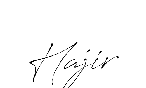 Make a beautiful signature design for name Hajir. With this signature (Antro_Vectra) style, you can create a handwritten signature for free. Hajir signature style 6 images and pictures png