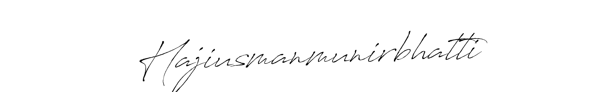 The best way (Antro_Vectra) to make a short signature is to pick only two or three words in your name. The name Hajiusmanmunirbhatti include a total of six letters. For converting this name. Hajiusmanmunirbhatti signature style 6 images and pictures png