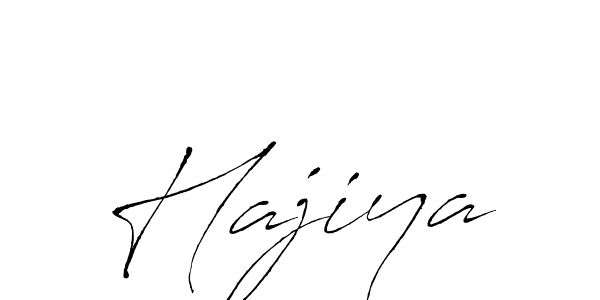 Make a beautiful signature design for name Hajiya. With this signature (Antro_Vectra) style, you can create a handwritten signature for free. Hajiya signature style 6 images and pictures png