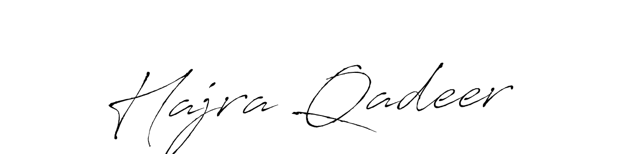 You should practise on your own different ways (Antro_Vectra) to write your name (Hajra Qadeer) in signature. don't let someone else do it for you. Hajra Qadeer signature style 6 images and pictures png