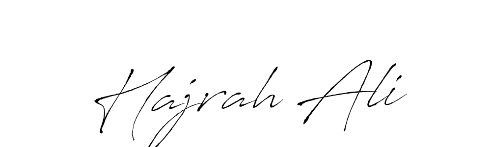 How to make Hajrah Ali name signature. Use Antro_Vectra style for creating short signs online. This is the latest handwritten sign. Hajrah Ali signature style 6 images and pictures png