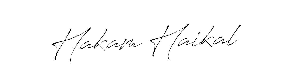 Create a beautiful signature design for name Hakam Haikal. With this signature (Antro_Vectra) fonts, you can make a handwritten signature for free. Hakam Haikal signature style 6 images and pictures png
