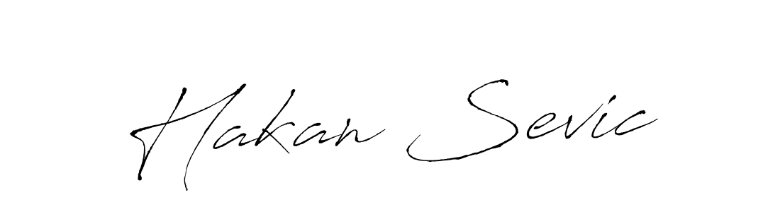 Hakan Sevic stylish signature style. Best Handwritten Sign (Antro_Vectra) for my name. Handwritten Signature Collection Ideas for my name Hakan Sevic. Hakan Sevic signature style 6 images and pictures png