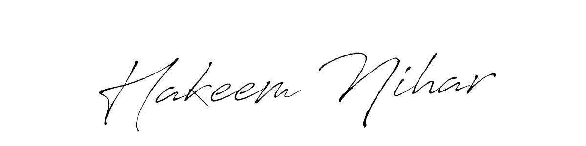 Also we have Hakeem Nihar name is the best signature style. Create professional handwritten signature collection using Antro_Vectra autograph style. Hakeem Nihar signature style 6 images and pictures png