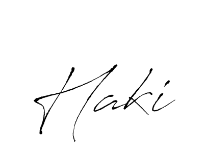 Design your own signature with our free online signature maker. With this signature software, you can create a handwritten (Antro_Vectra) signature for name Haki. Haki signature style 6 images and pictures png