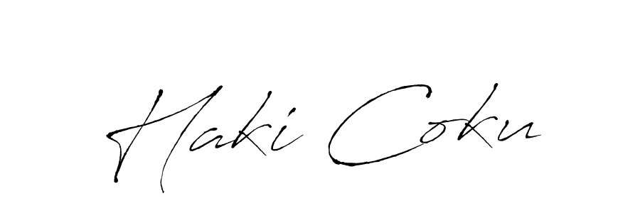 Haki Coku stylish signature style. Best Handwritten Sign (Antro_Vectra) for my name. Handwritten Signature Collection Ideas for my name Haki Coku. Haki Coku signature style 6 images and pictures png