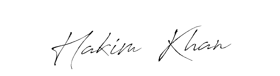 The best way (Antro_Vectra) to make a short signature is to pick only two or three words in your name. The name Hakim  Khan include a total of six letters. For converting this name. Hakim  Khan signature style 6 images and pictures png