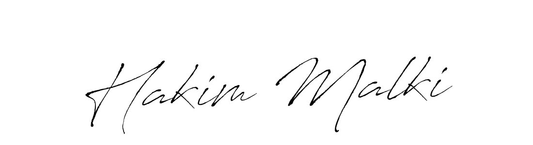 Make a beautiful signature design for name Hakim Malki. With this signature (Antro_Vectra) style, you can create a handwritten signature for free. Hakim Malki signature style 6 images and pictures png