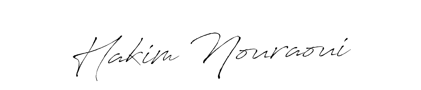 How to make Hakim Nouraoui name signature. Use Antro_Vectra style for creating short signs online. This is the latest handwritten sign. Hakim Nouraoui signature style 6 images and pictures png