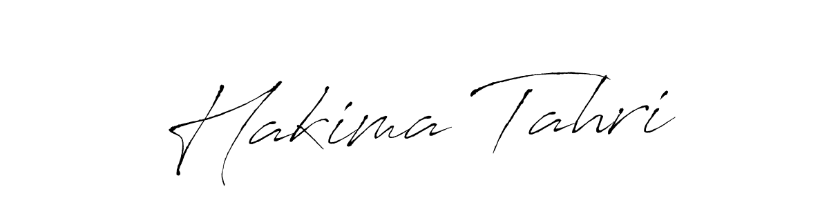 You should practise on your own different ways (Antro_Vectra) to write your name (Hakima Tahri) in signature. don't let someone else do it for you. Hakima Tahri signature style 6 images and pictures png
