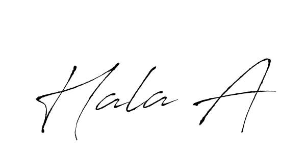 Create a beautiful signature design for name Hala A. With this signature (Antro_Vectra) fonts, you can make a handwritten signature for free. Hala A signature style 6 images and pictures png