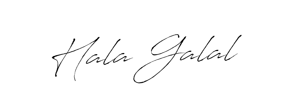 Hala Galal stylish signature style. Best Handwritten Sign (Antro_Vectra) for my name. Handwritten Signature Collection Ideas for my name Hala Galal. Hala Galal signature style 6 images and pictures png