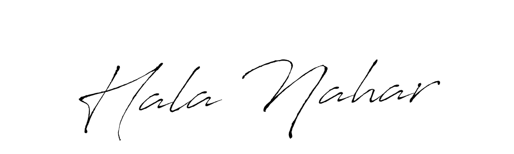 The best way (Antro_Vectra) to make a short signature is to pick only two or three words in your name. The name Hala Nahar include a total of six letters. For converting this name. Hala Nahar signature style 6 images and pictures png