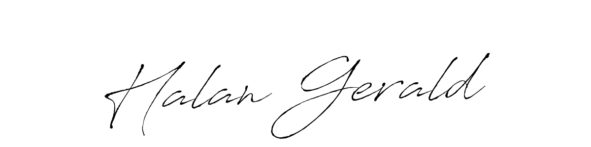 Also we have Halan Gerald name is the best signature style. Create professional handwritten signature collection using Antro_Vectra autograph style. Halan Gerald signature style 6 images and pictures png