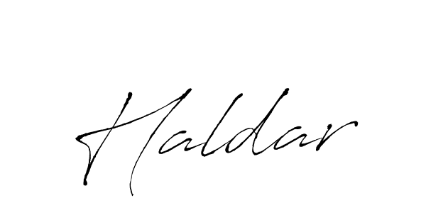 Design your own signature with our free online signature maker. With this signature software, you can create a handwritten (Antro_Vectra) signature for name Haldar. Haldar signature style 6 images and pictures png